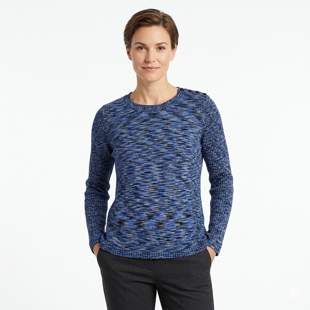 Relativity Blue and Gray every day sweater size 2X pullover ribbing